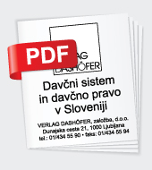 Davčni sistem in davčno pravo v Sloveniji