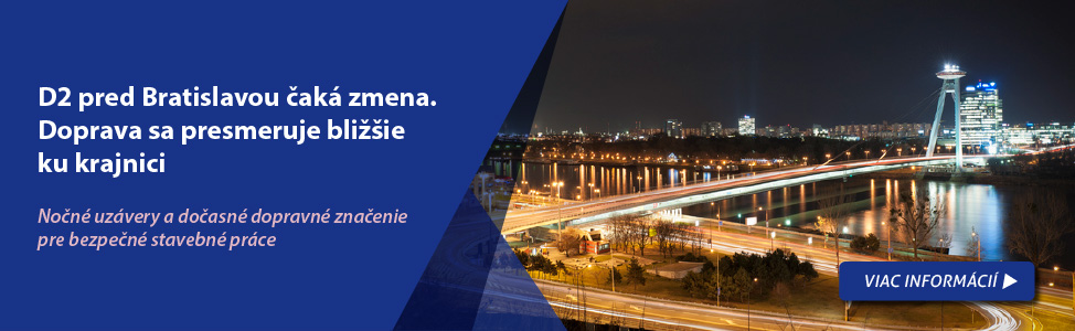 D2 pred Bratislavou �ak� zmena. Doprava sa presmeruje bli��ie ku krajnici