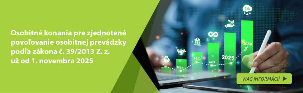 Osobitn� konania pre zjednoten� povo�ovanie osobitnej prev�dzky pod�a z�kona �. 39/2013 Z. z. u� od 1. novembra 2025