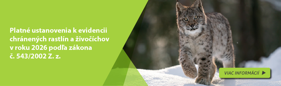 Platn� ustanovenia k evidencii chr�nen�ch rastl�n a �ivo��chov v roku 2026 pod�a z�kona �. 543/2002 Z. z.