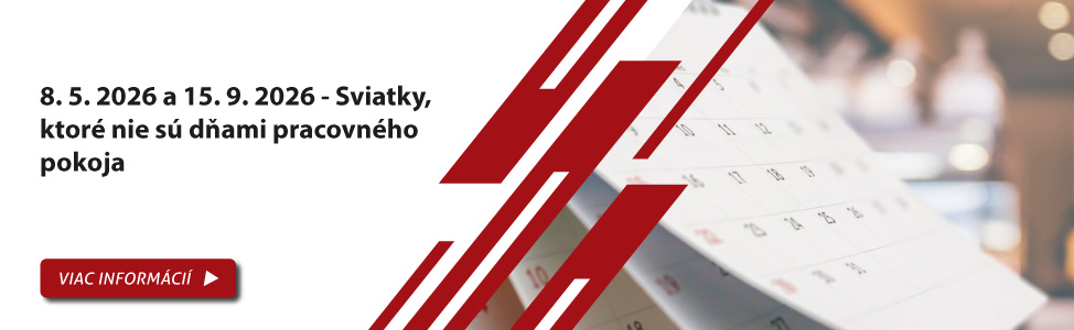 8.5.2026 a 15.9.2026 - Sviatky, ktor� nie s� d�ami pracovn�ho pokoja