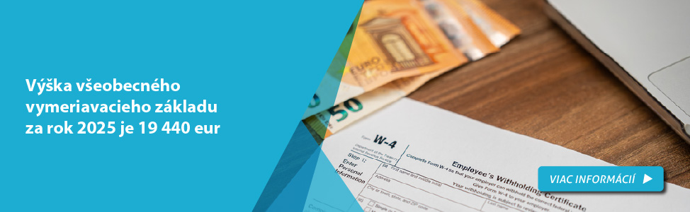 V��ka v�eobecn�ho vymeriavacieho z�kladu za rok 2025 je 19 440 eur