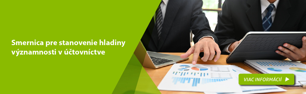 Smernica pre stanovenie hladiny v�znamnosti v ��tovn�ctve