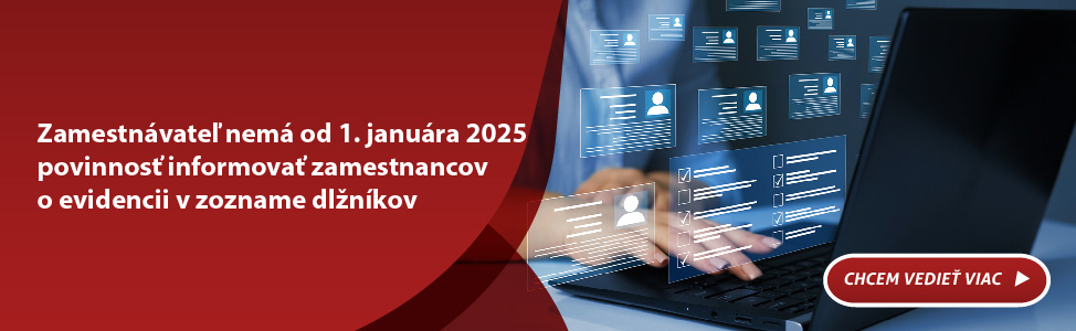 Zamestnvate nem od 1. janura 2025 povinnos informova zamestnancov o evidencii v zozname dlnkov