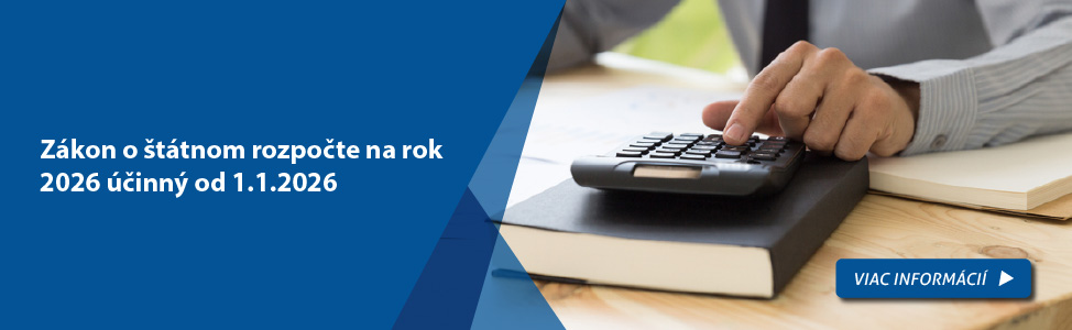 Z�kon o �t�tnom rozpo�te na rok 2026 ��inn� od 1.1.2026