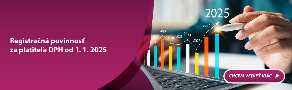 Registran povinnos za platitea DPH od 1. 1. 2025