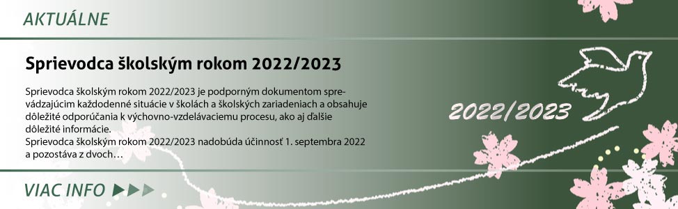 Sprievodca ¹kolským rokom 2022/2023