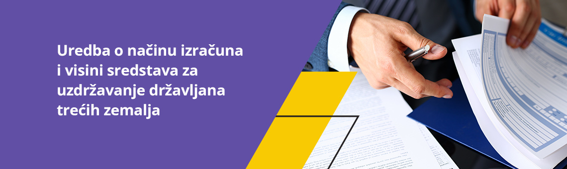 Uredba o na�inu izra�una i visini sredstava za uzdr�avanje dr�avljana tre�ih zemalja