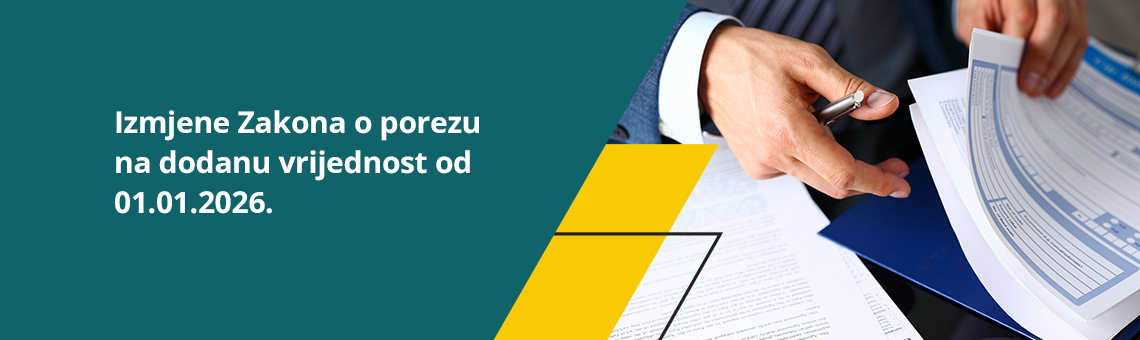Izmjene Zakona o porezu na dodanu vrijednost od 01.01.2026.