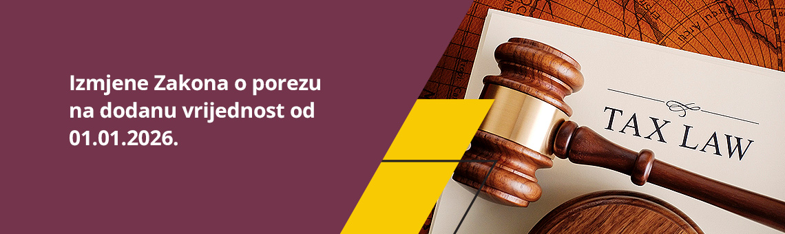 Izmjene Zakona o porezu na dodanu vrijednost od 01.01.2026.